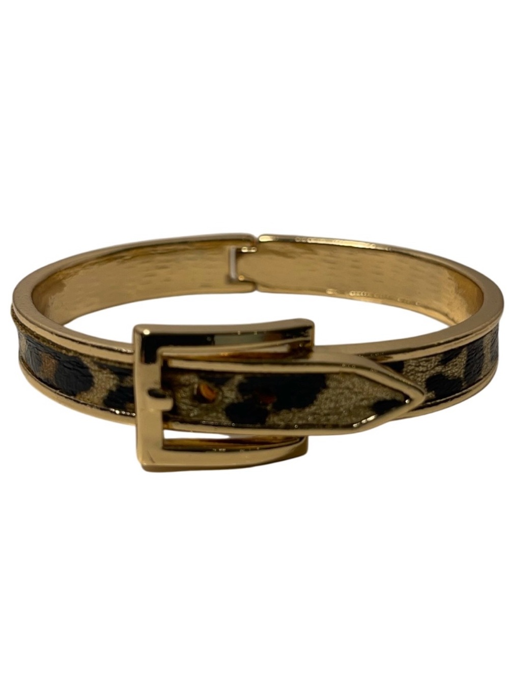 Leopard Print Gold Buckle Bracelet - NWOT *